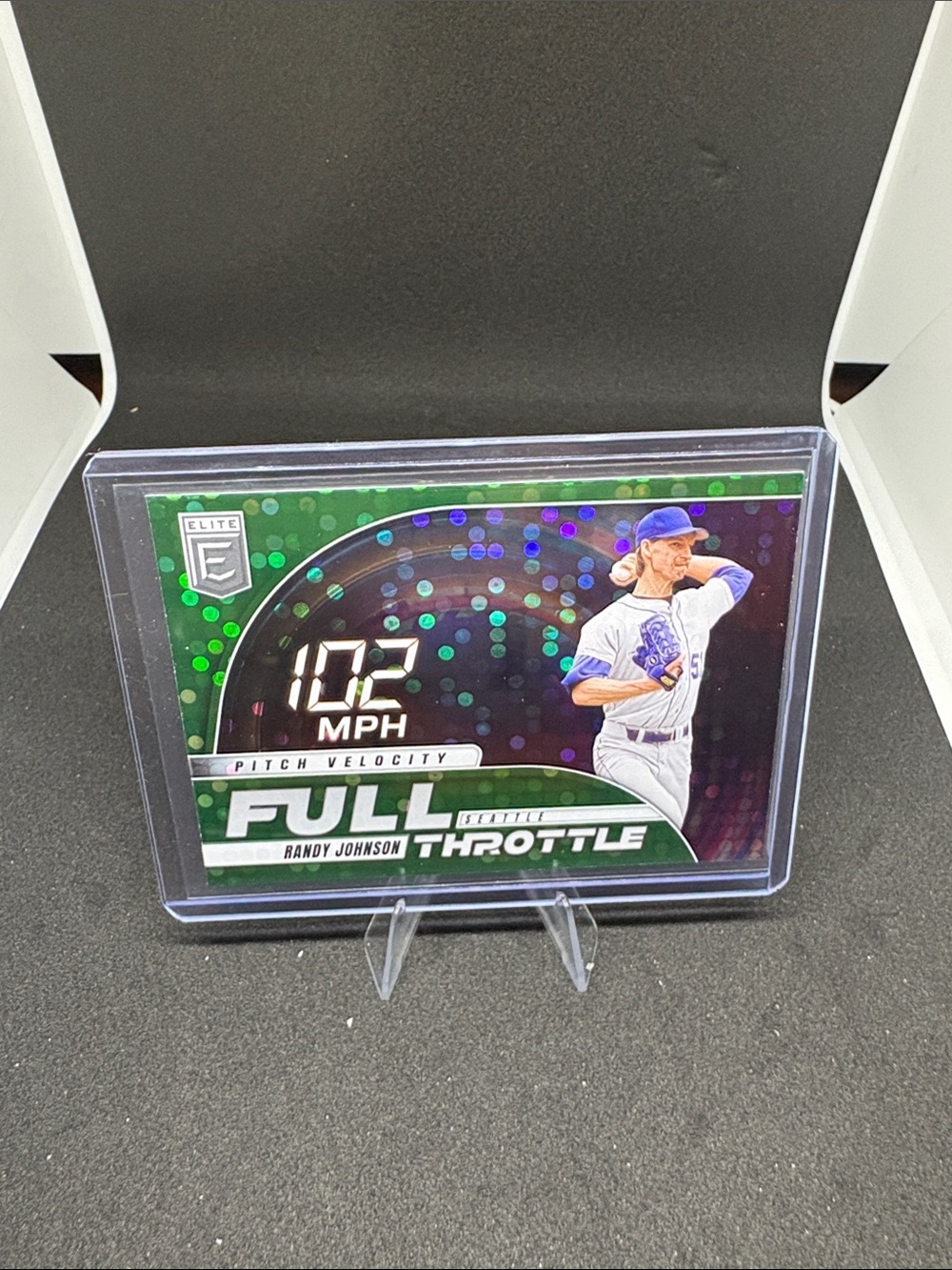 Panini Elite Full Throttle Randy Johnson Card - Green Holo